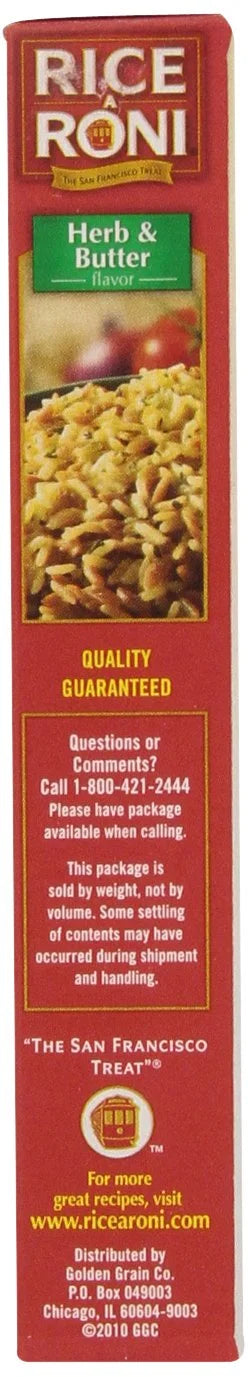 Quaker Oats Rice A Roni Herb and Butter, 6 Ounce (Pack of 12)
