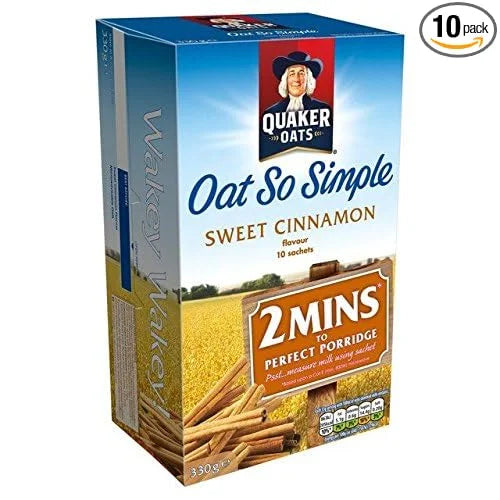 Quaker Oat So Simple Sweet Cinnamon - 10 x 33g